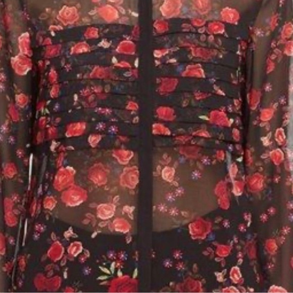 The kooples sheer blouse with rose print - Picture 2 of 4
